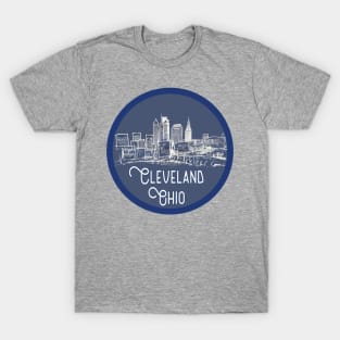 Cleveland Skyline Vintage Decal T-Shirt